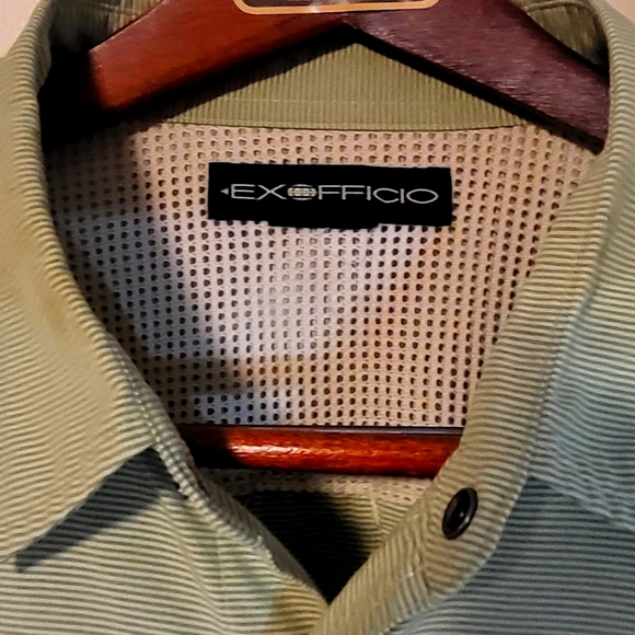 ExOfficio Men's green Vented Button Up Short Sleeve Shirt size L - Picture 2 of 12